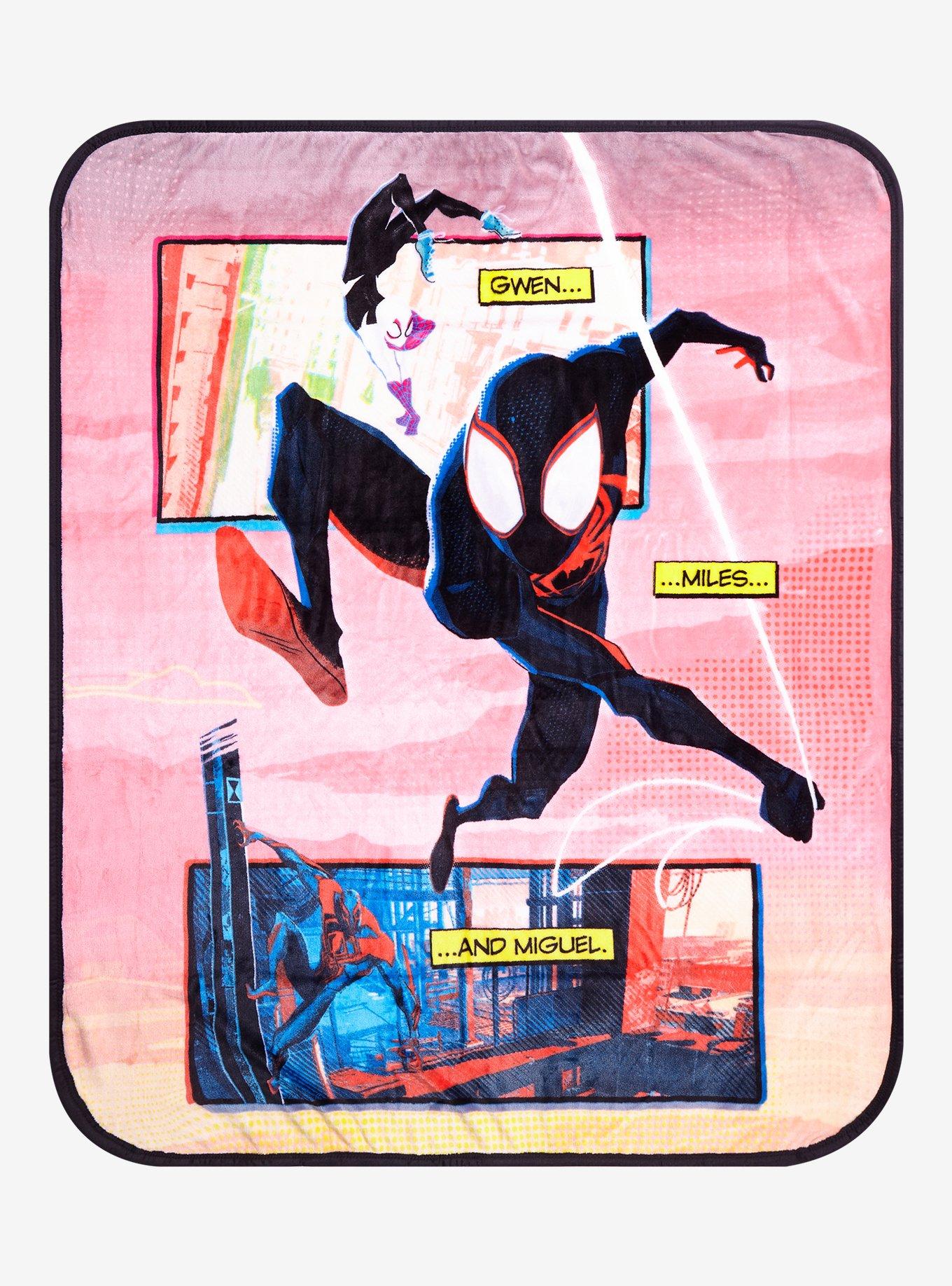 Spider Man Across the Spider Verse Comic Panel Throw BoxLunch Exclusive