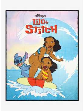 Disney Lilo & Stitch Surfing Portrait Throw, , hi-res