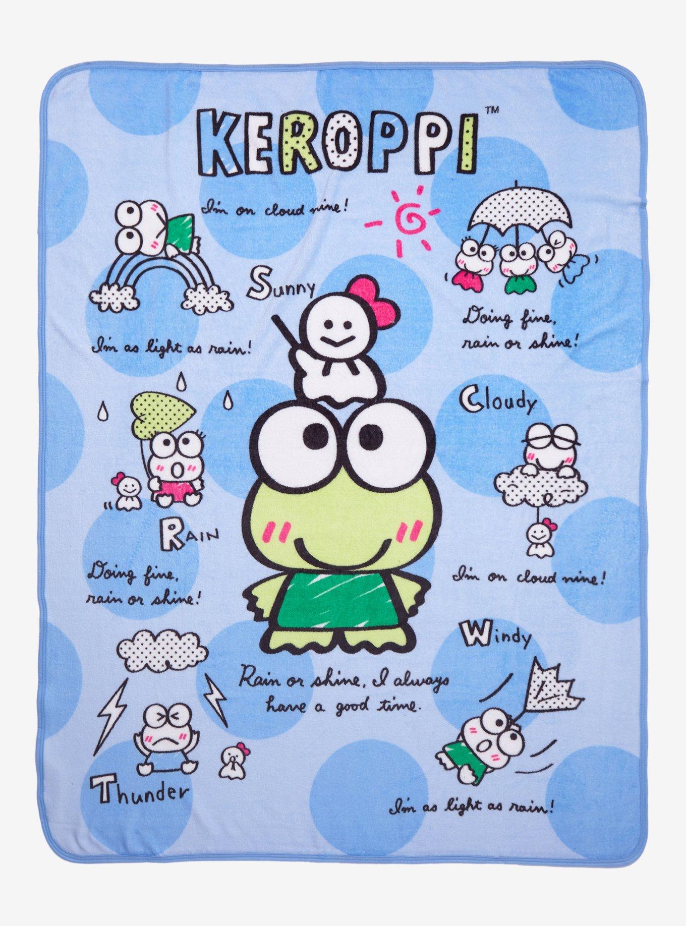 Sanrio Keroppi Doodle Portraits Throw, , hi-res