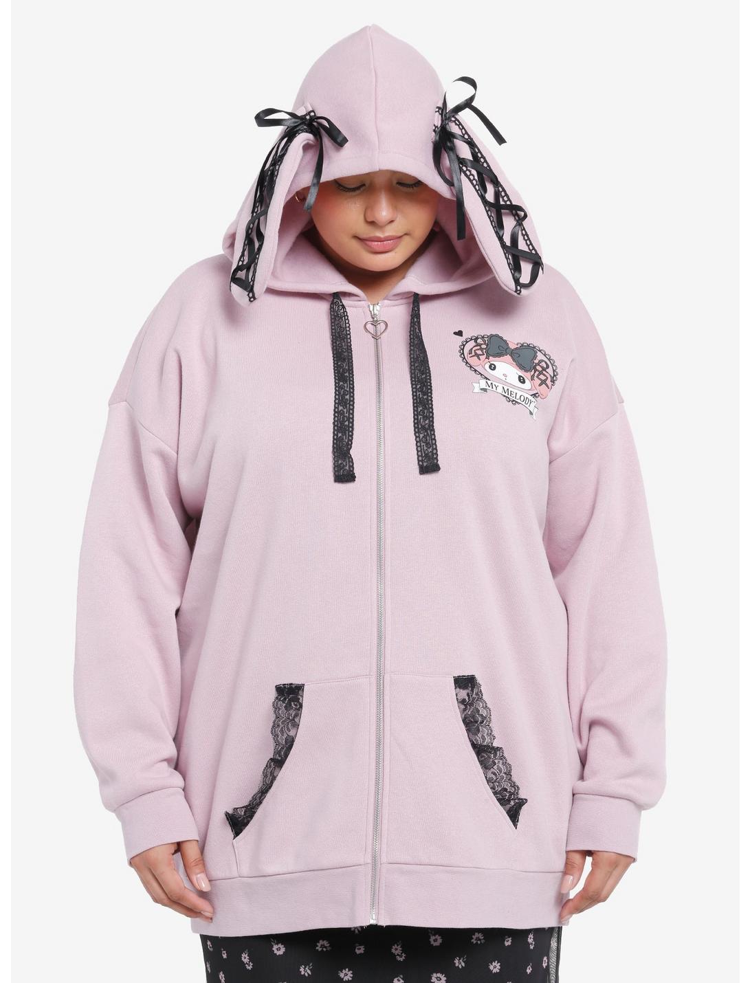 My Melody Lolita Lace 3D Ear Hoodie Plus Size, MULTI, hi-res