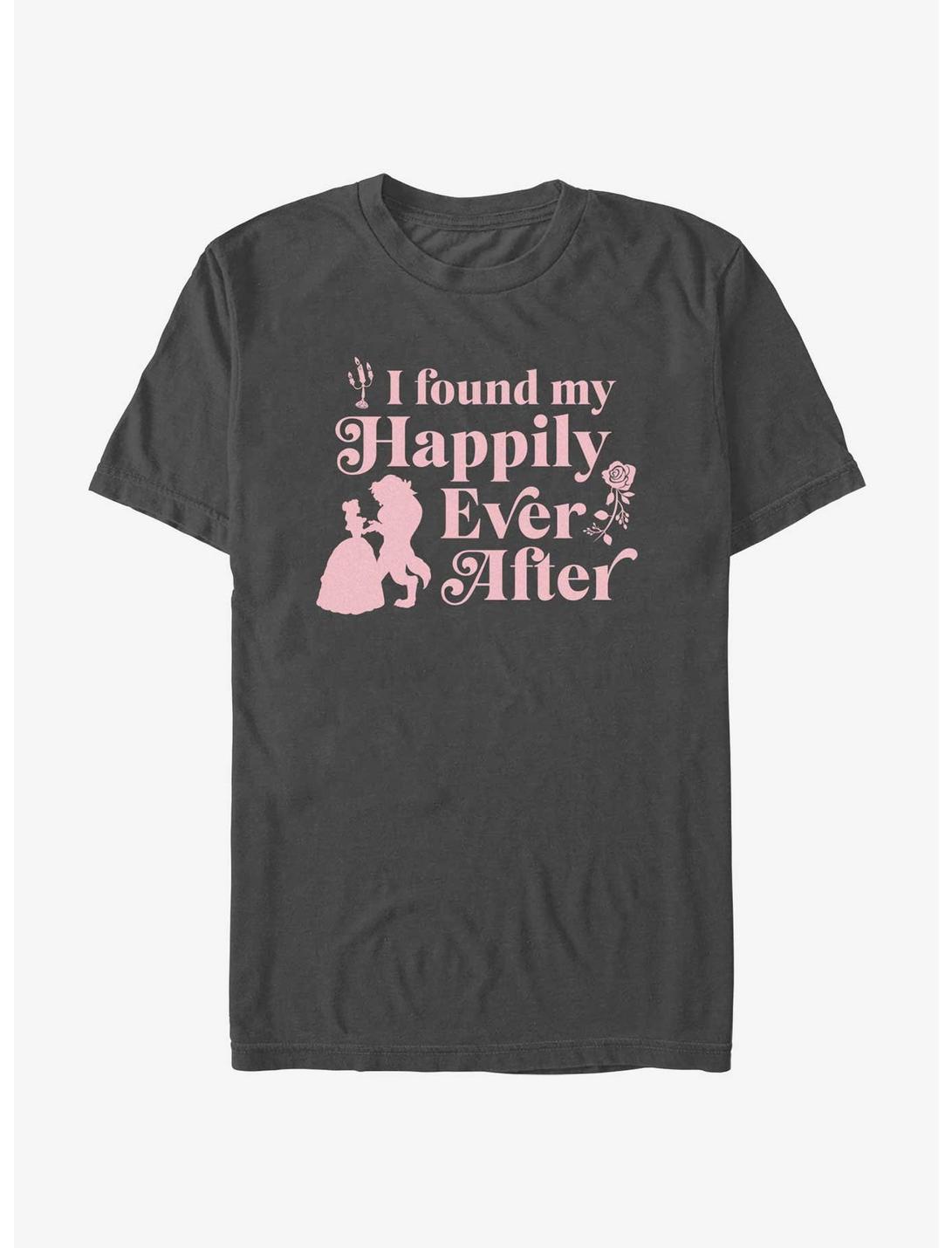 Disney Beauty And The Beast Found My Happily Ever After T-Shirt, CHARCOAL, hi-res