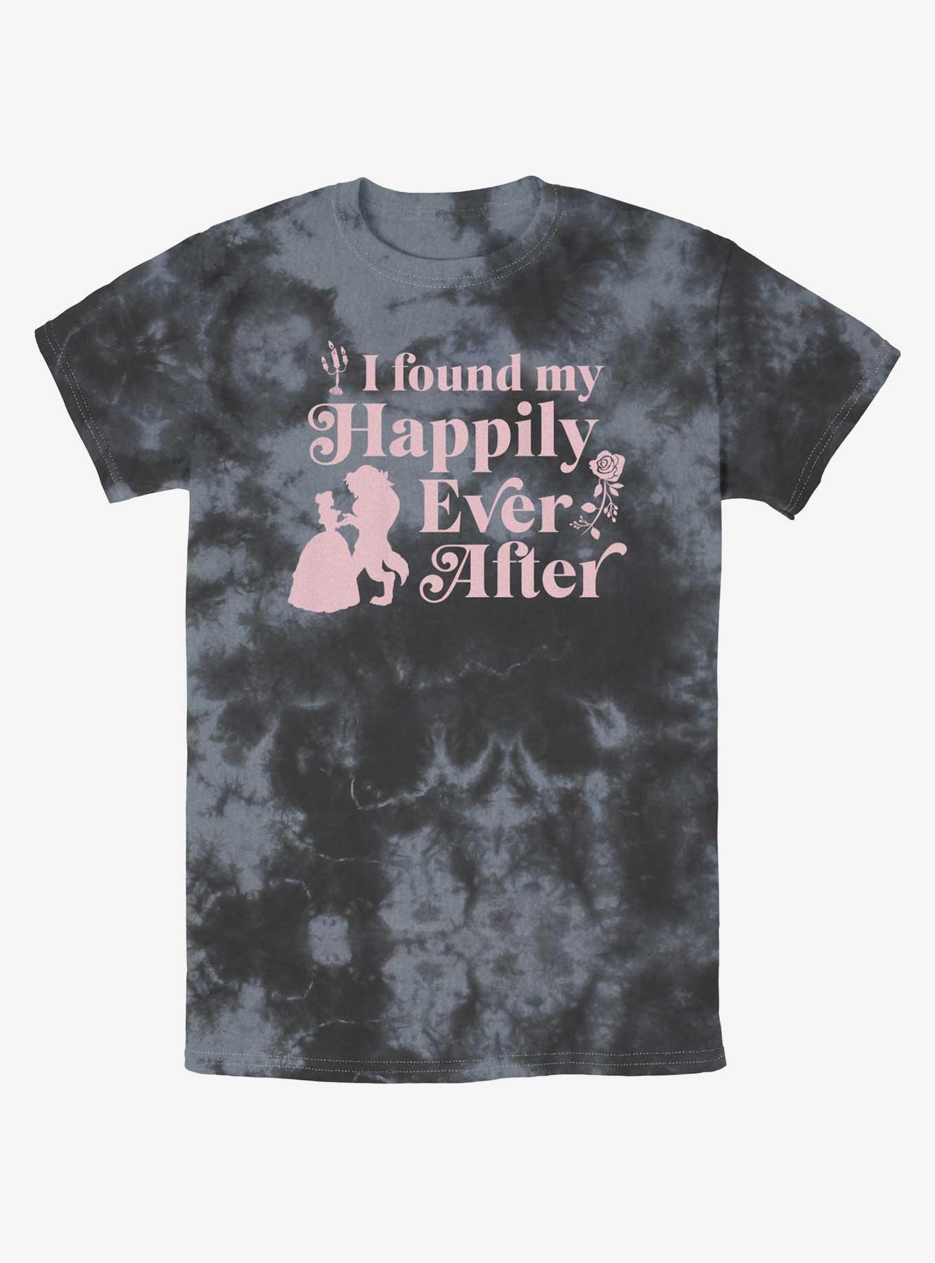 Disney Beauty And The Beast Found My Happily Ever After Tie-Dye T-Shirt, BLKCHAR, hi-res