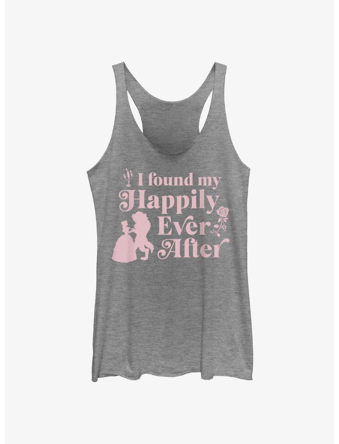 Disney Beauty And The Beast Found My Happily Ever After Womens Tank Top, GRAY HTR, hi-res