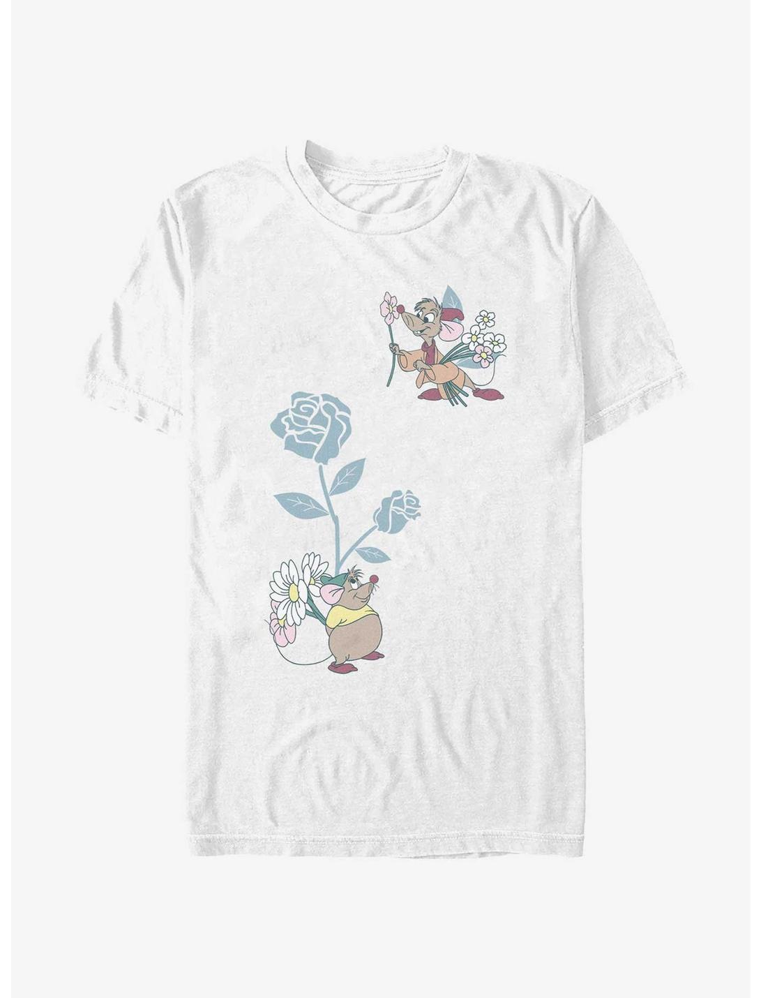 Disney Cinderella Mice Flowers T-Shirt, WHITE, hi-res
