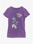 Disney Cinderella Mice Flowers Youth Girls T-Shirt, PURPLE BERRY, hi-res
