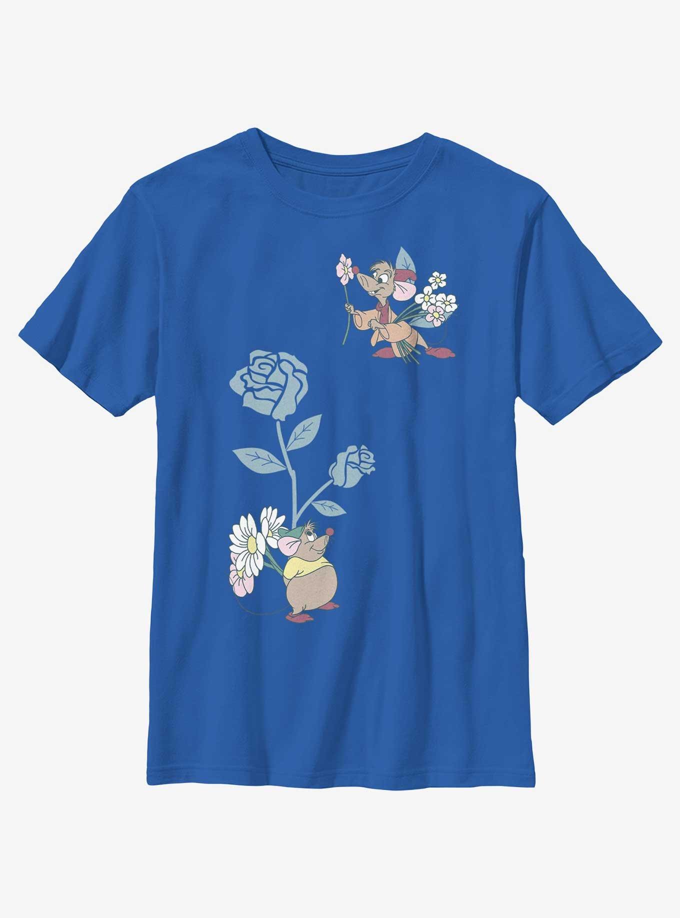 Disney Cinderella Mice Flowers Youth T-Shirt, , hi-res