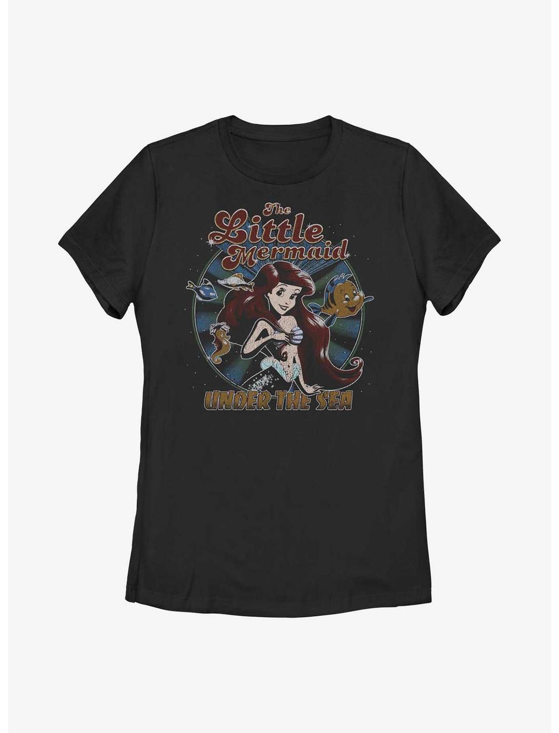 Disney The Little Mermaid Rock Ariel Womens T-Shirt, BLACK, hi-res