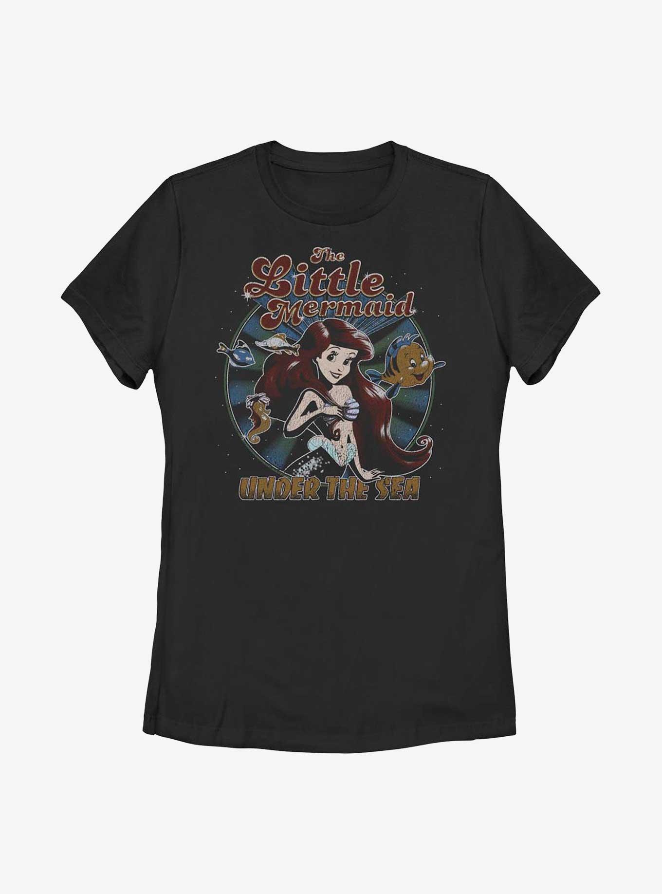 Disney The Little Mermaid Rock Ariel Womens T-Shirt, BLACK, hi-res