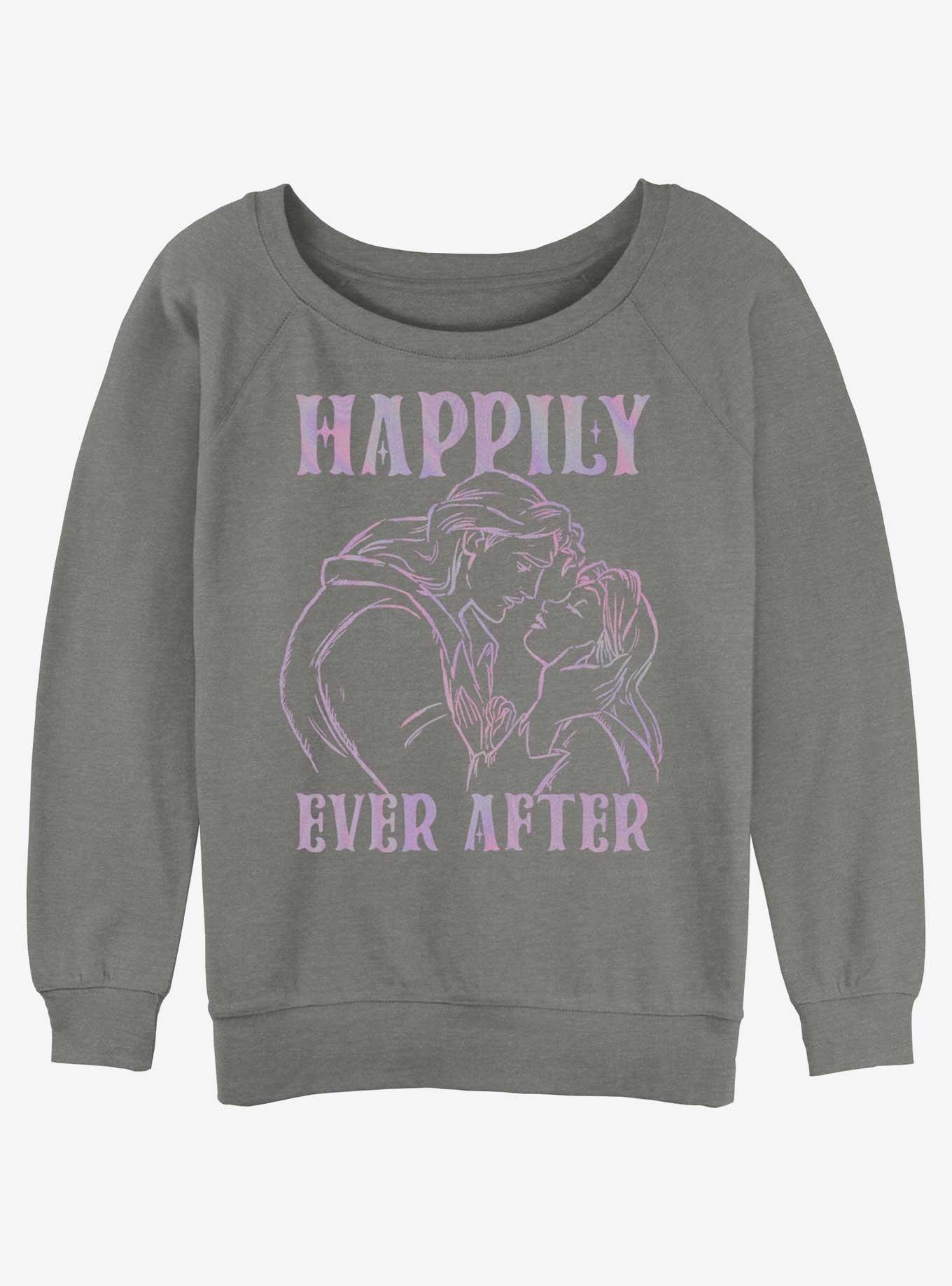 Disney Beauty And The Beast Happily Ever After Womens Slouchy Sweatshirt, , hi-res