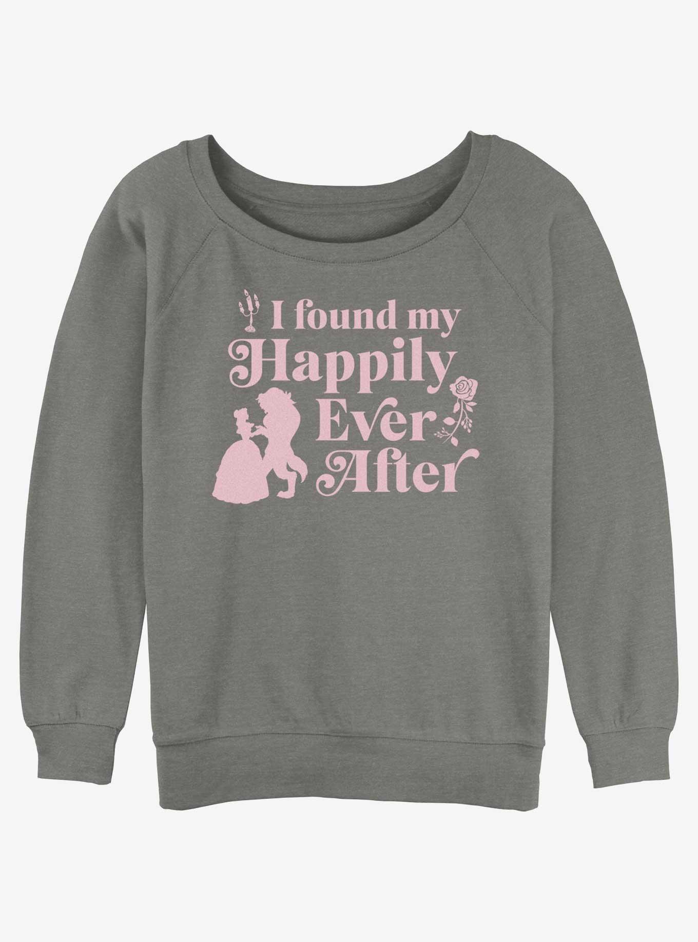 Disney Beauty And The Beast Found My Happily Ever After Womens Slouchy Sweatshirt, , hi-res