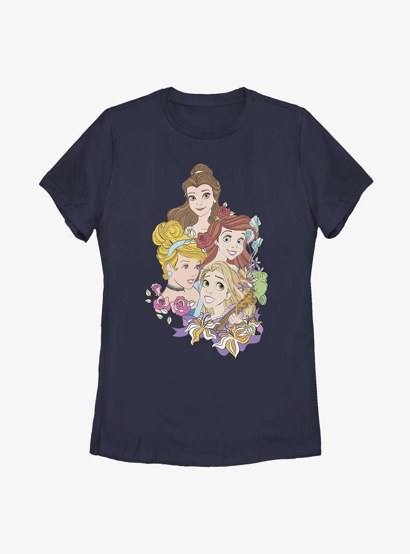 Disney Princess Portraits Womens T-Shirt, NAVY, hi-res