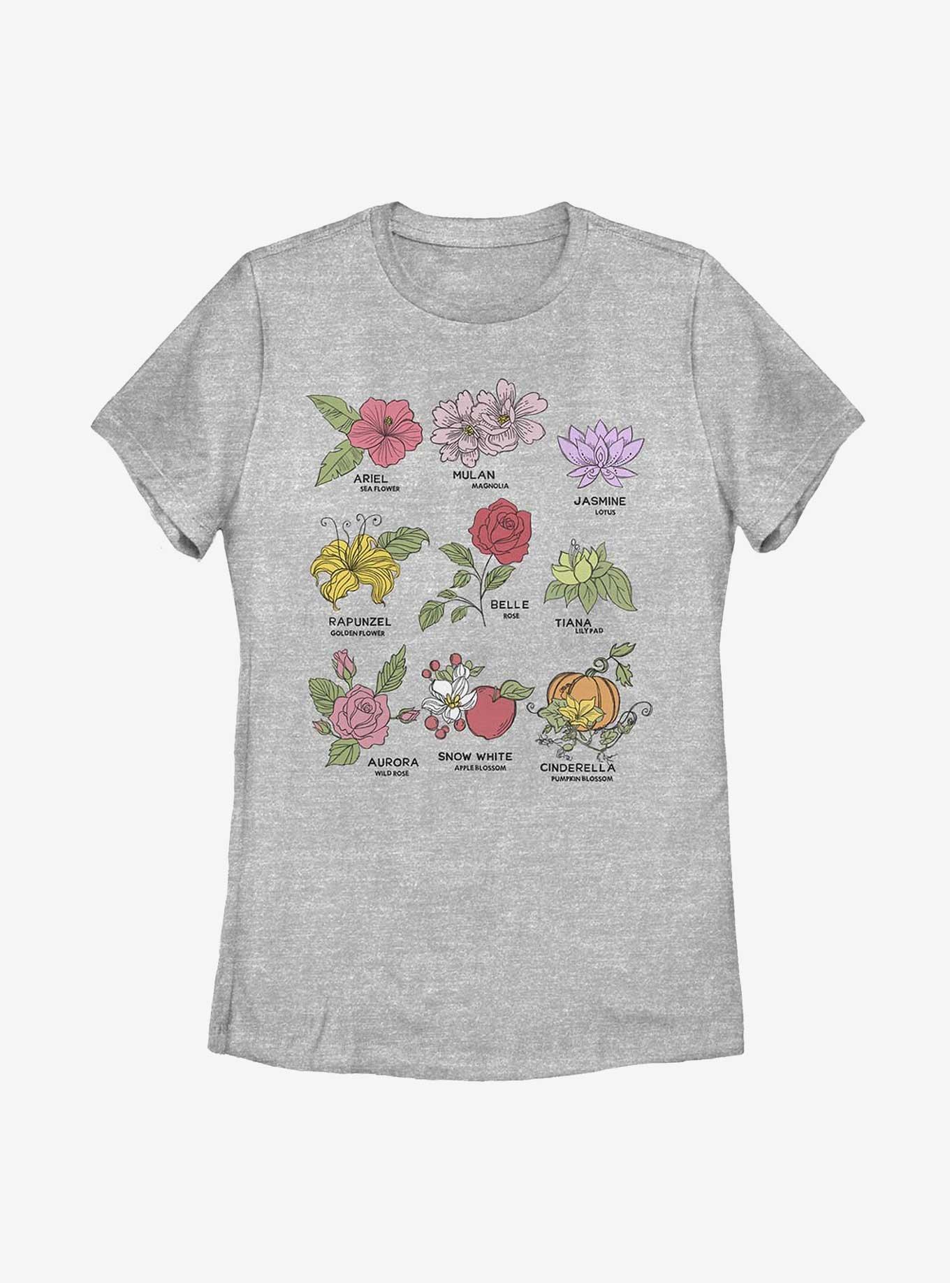 Disney Princess Flowers Womens T-Shirt, ATH HTR, hi-res