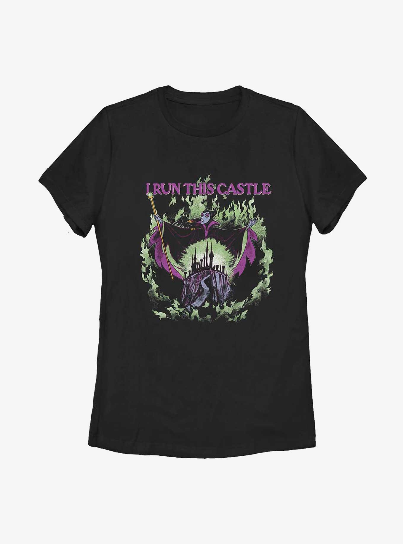 Disney Maleficent Run The Castle Womens T-Shirt, BLACK, hi-res
