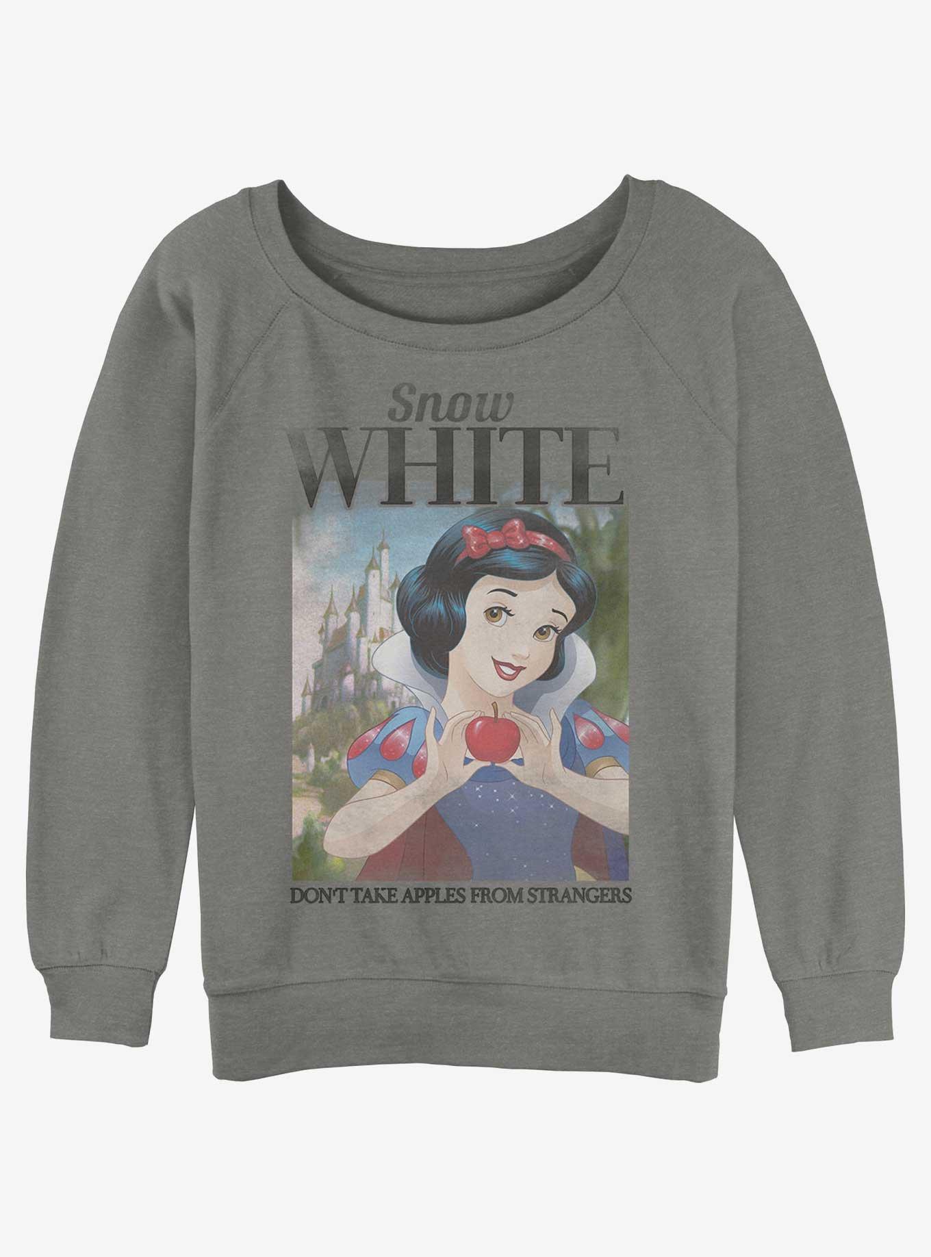 Disney Snow White And The Seven Dwarfs Apples Poster Womens Slouchy Sweatshirt, GRAY HTR, hi-res