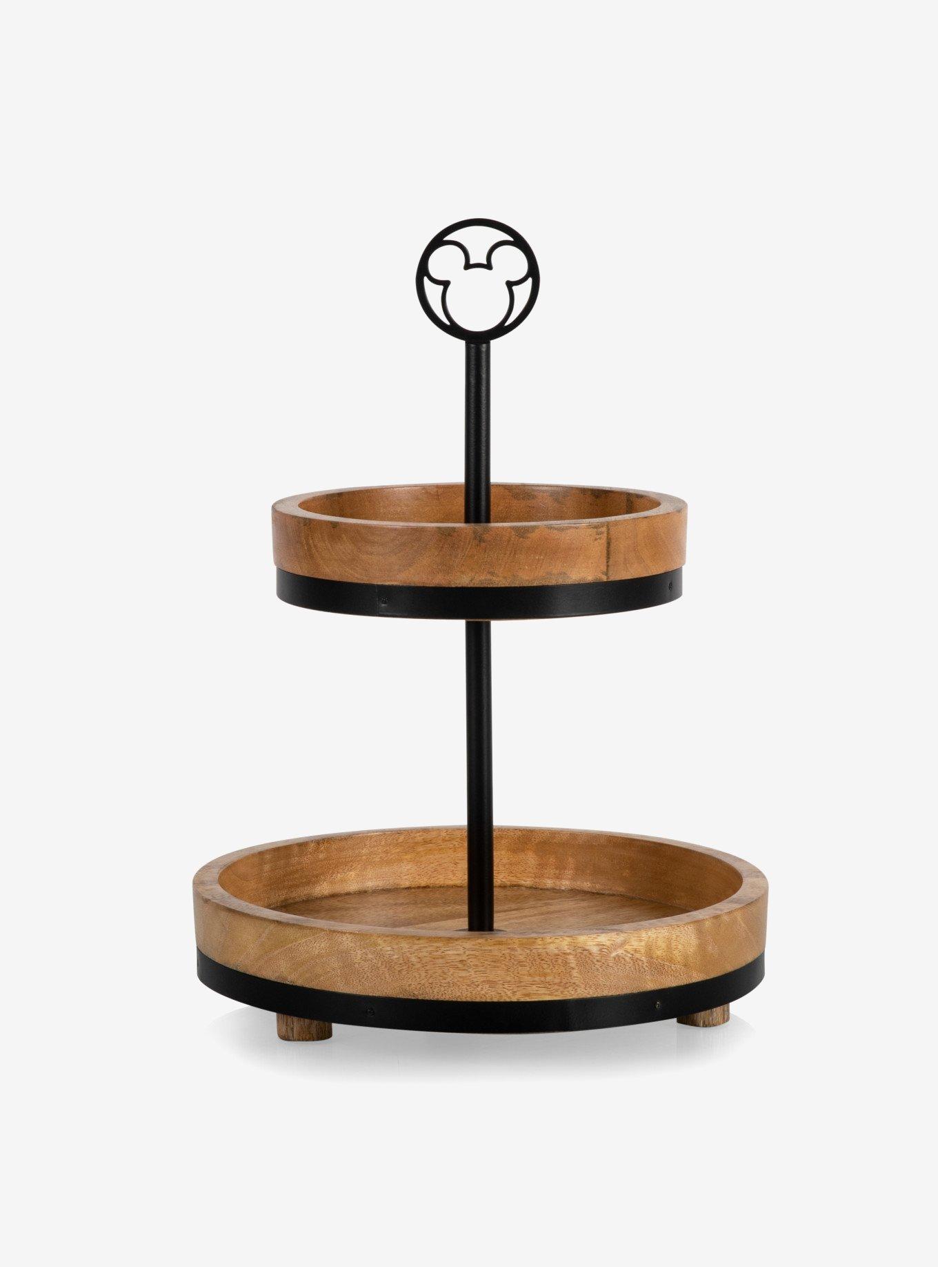 Disney Mickey Mouse Two-Tier Mango Wood Serving Tray, , hi-res