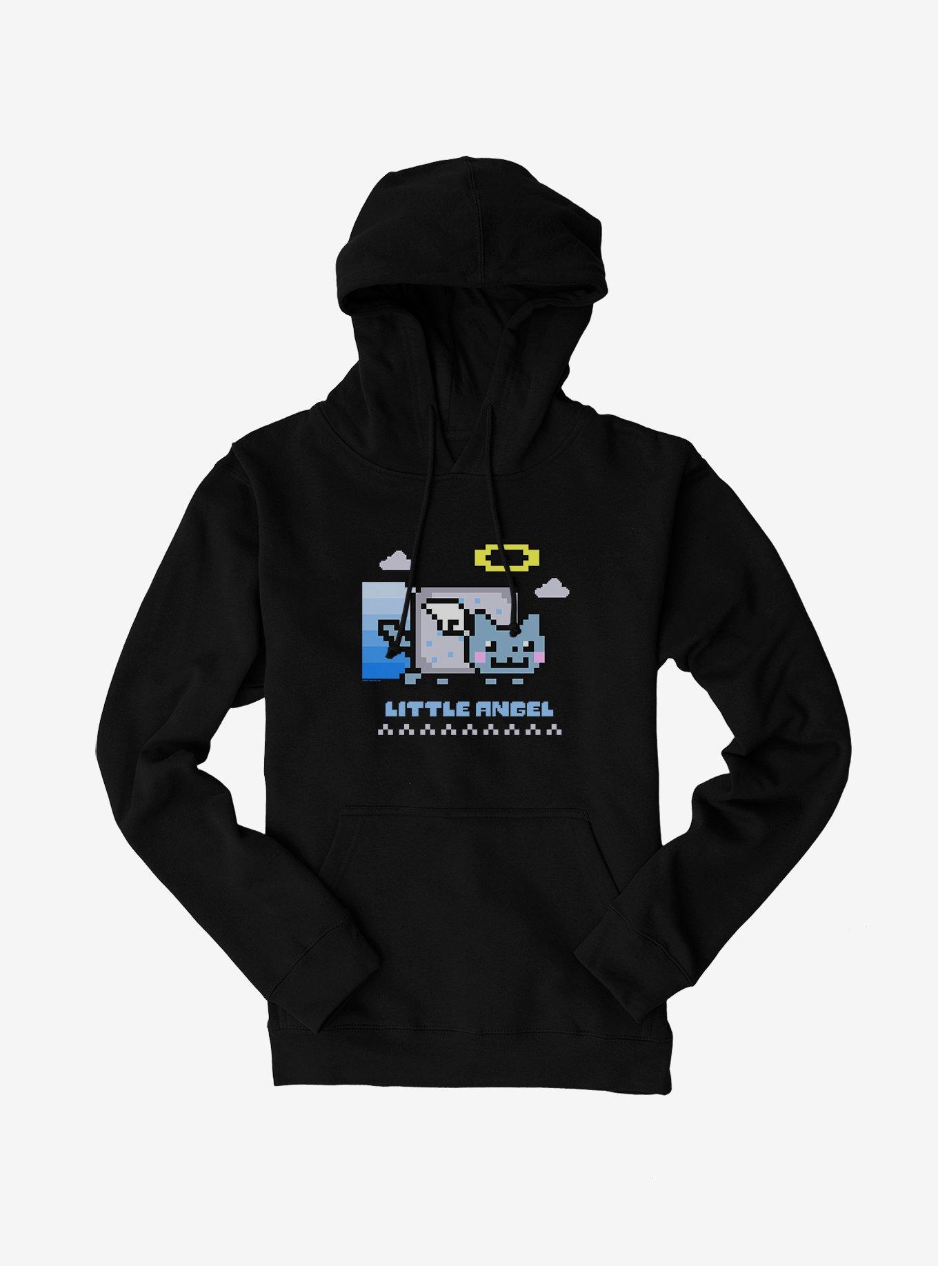 Nyan Cat Little Angel Hoodie, BLACK, hi-res