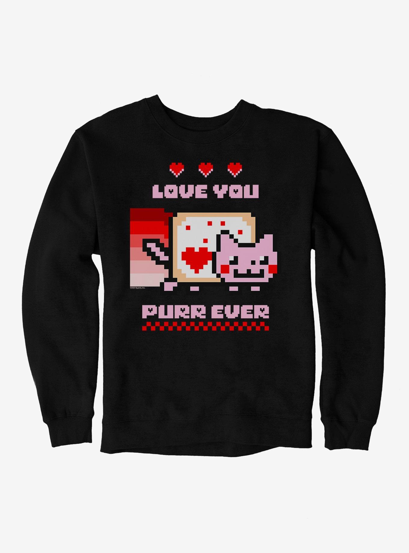 Nyan Cat Love You Purr Ever Sweatshirt, , hi-res