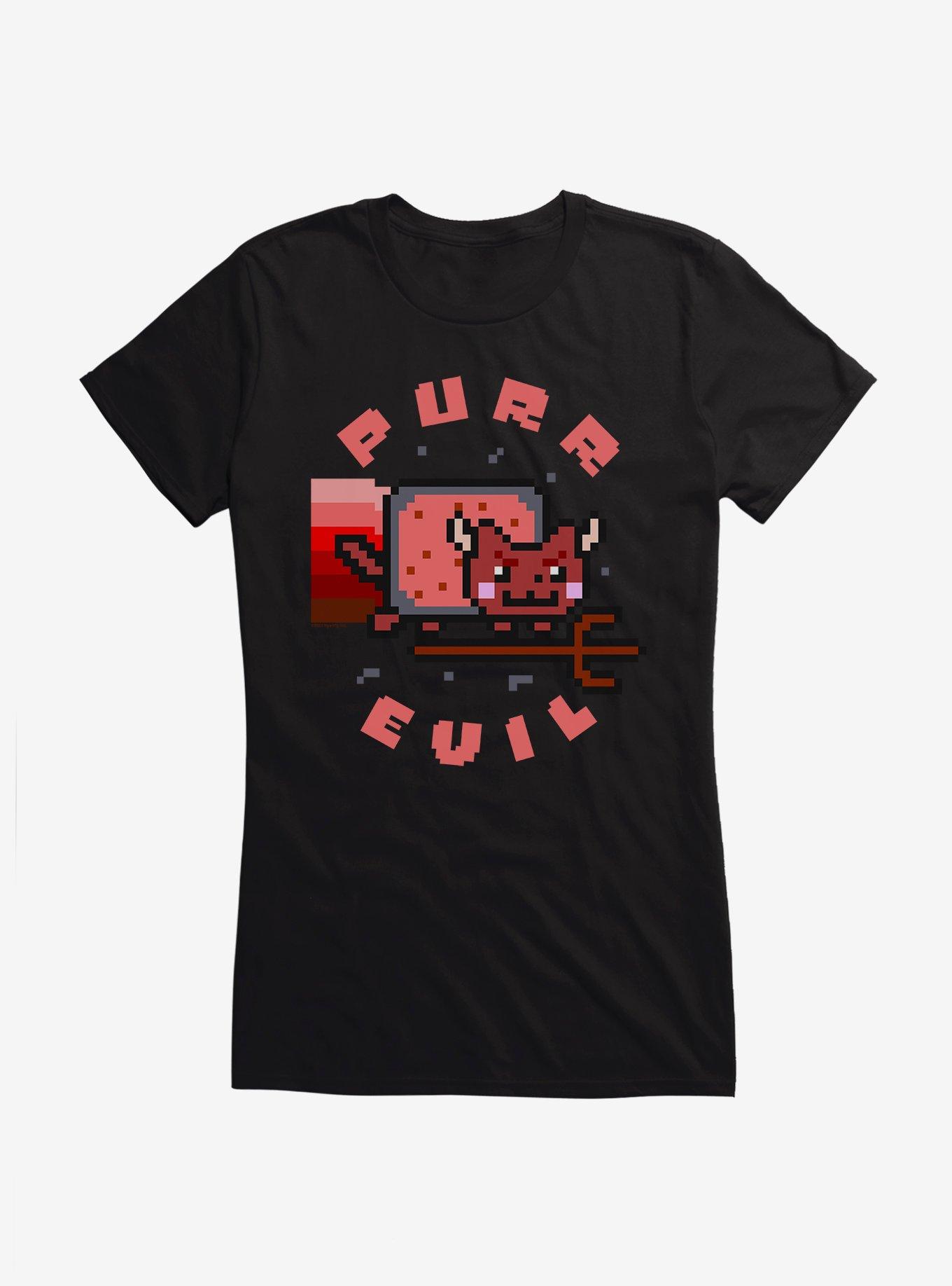 Nyan Cat Purr Evil Girls T-Shirt