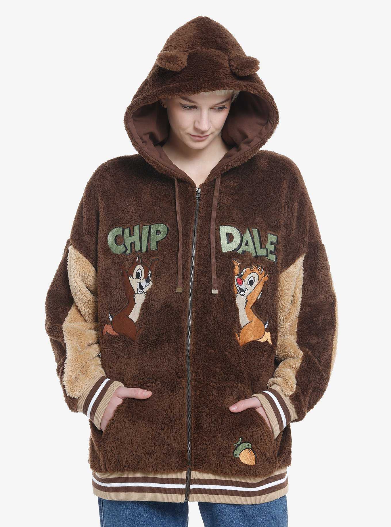 Disney Chip 'N Dale Fuzzy Oversized Hoodie, , hi-res