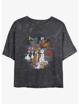 Disney The AristoCats All The Cats Mineral Wash Girls Crop T-Shirt, , hi-res