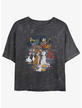 Disney The AristoCats All The Cats Mineral Wash Girls Crop T-Shirt, , hi-res