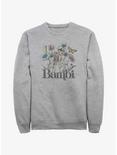 Disney Bambi Watercolor Floral Sweatshirt, ATH HTR, hi-res