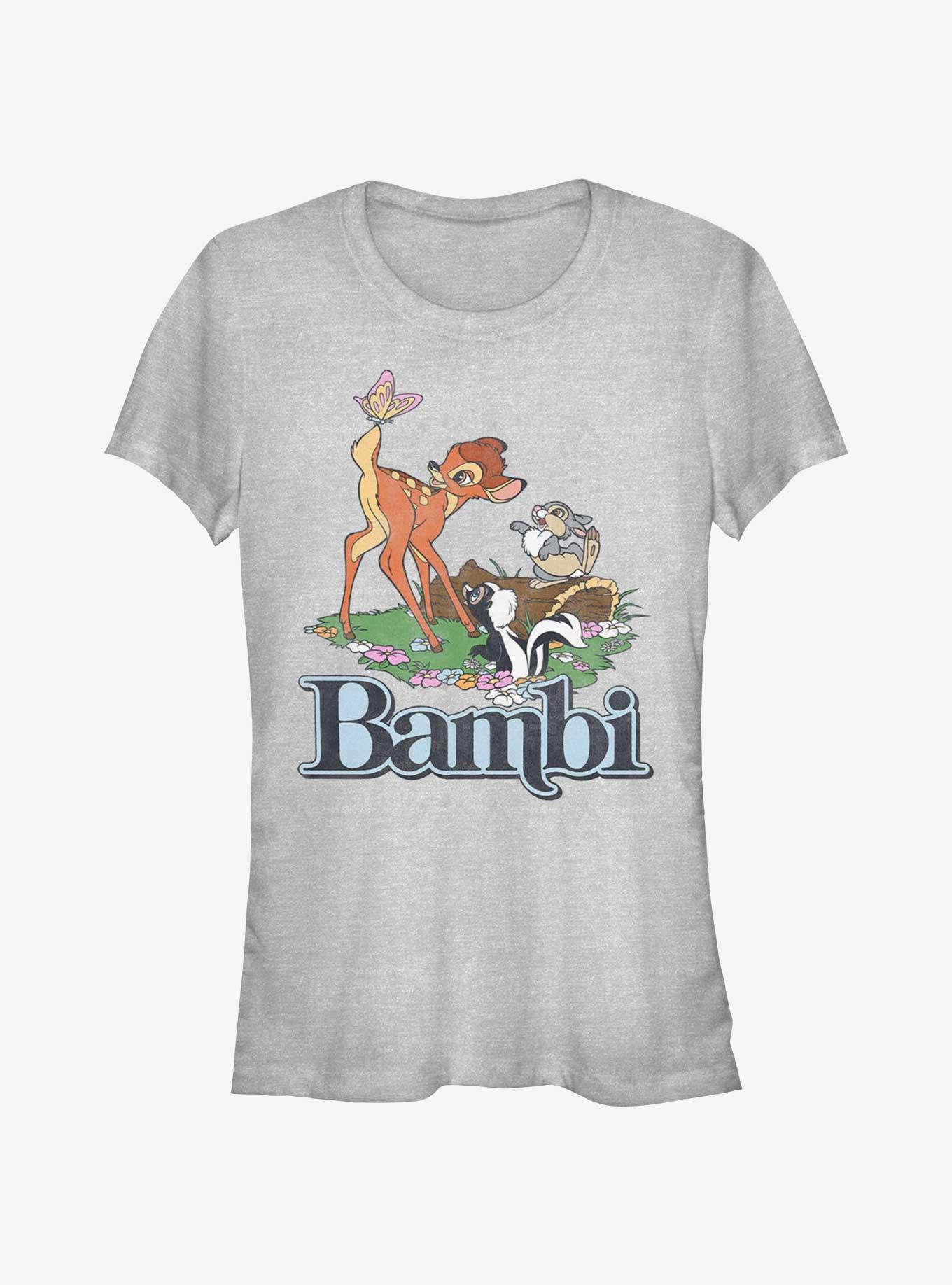 Disney Bambi Forest Friends Logo Girls T-Shirt, ATH HTR, hi-res