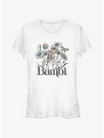 Disney Bambi Watercolor Floral Girls T-Shirt, WHITE, hi-res