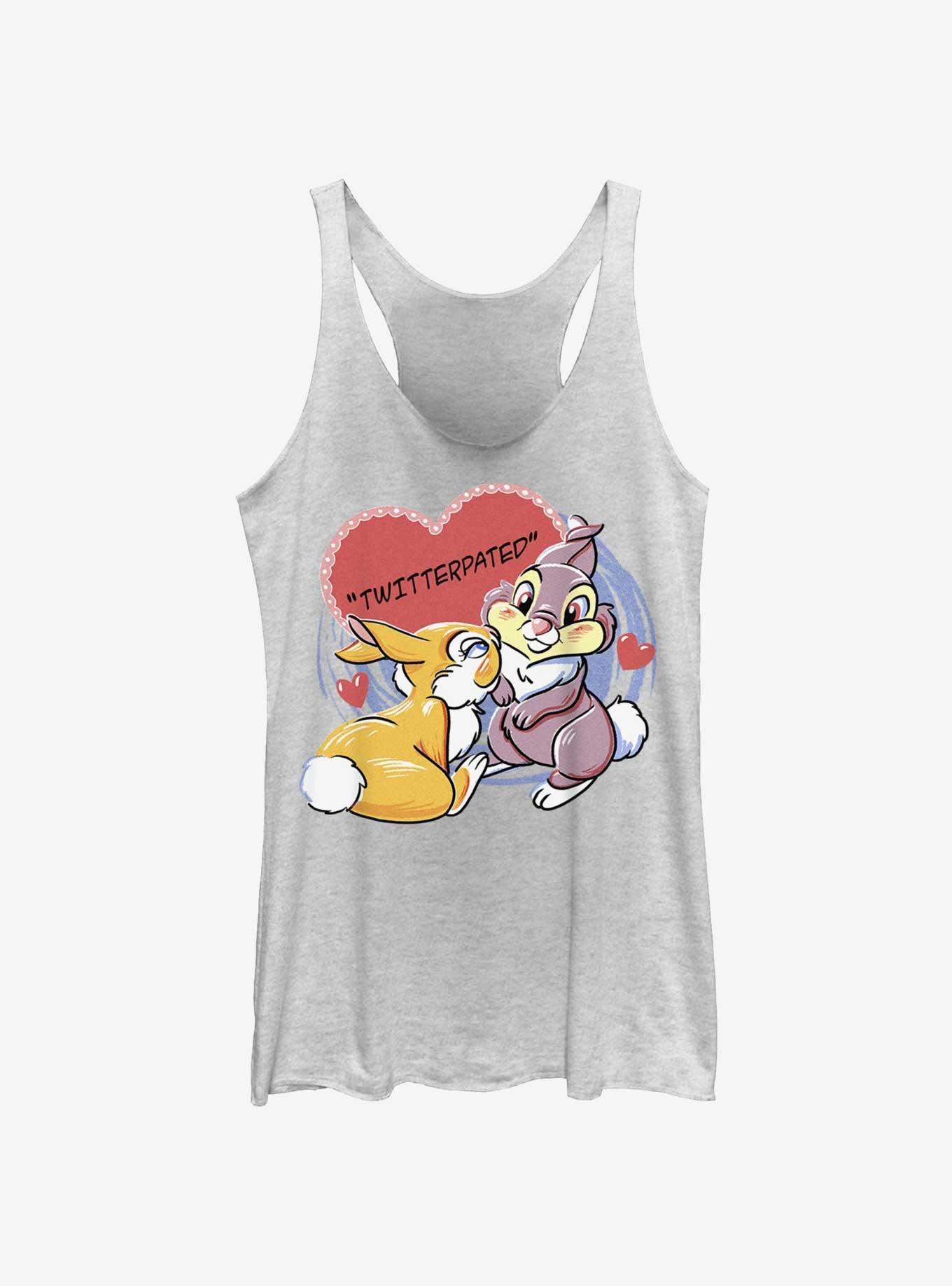 Disney Bambi Thumper Loves Miss Bunny Twitterpated Girls Tank, WHITE HTR, hi-res