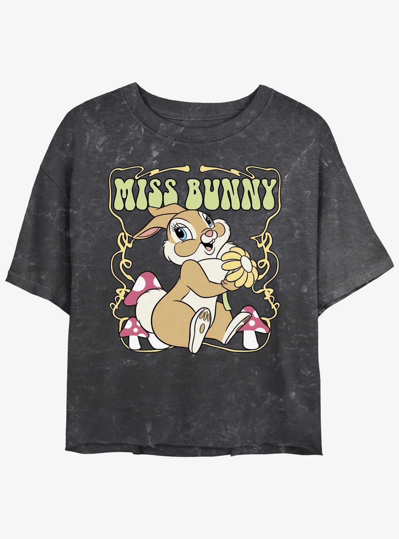 Disney Bambi Miss Bunny Mineral Wash Girls Crop T-Shirt, , hi-res