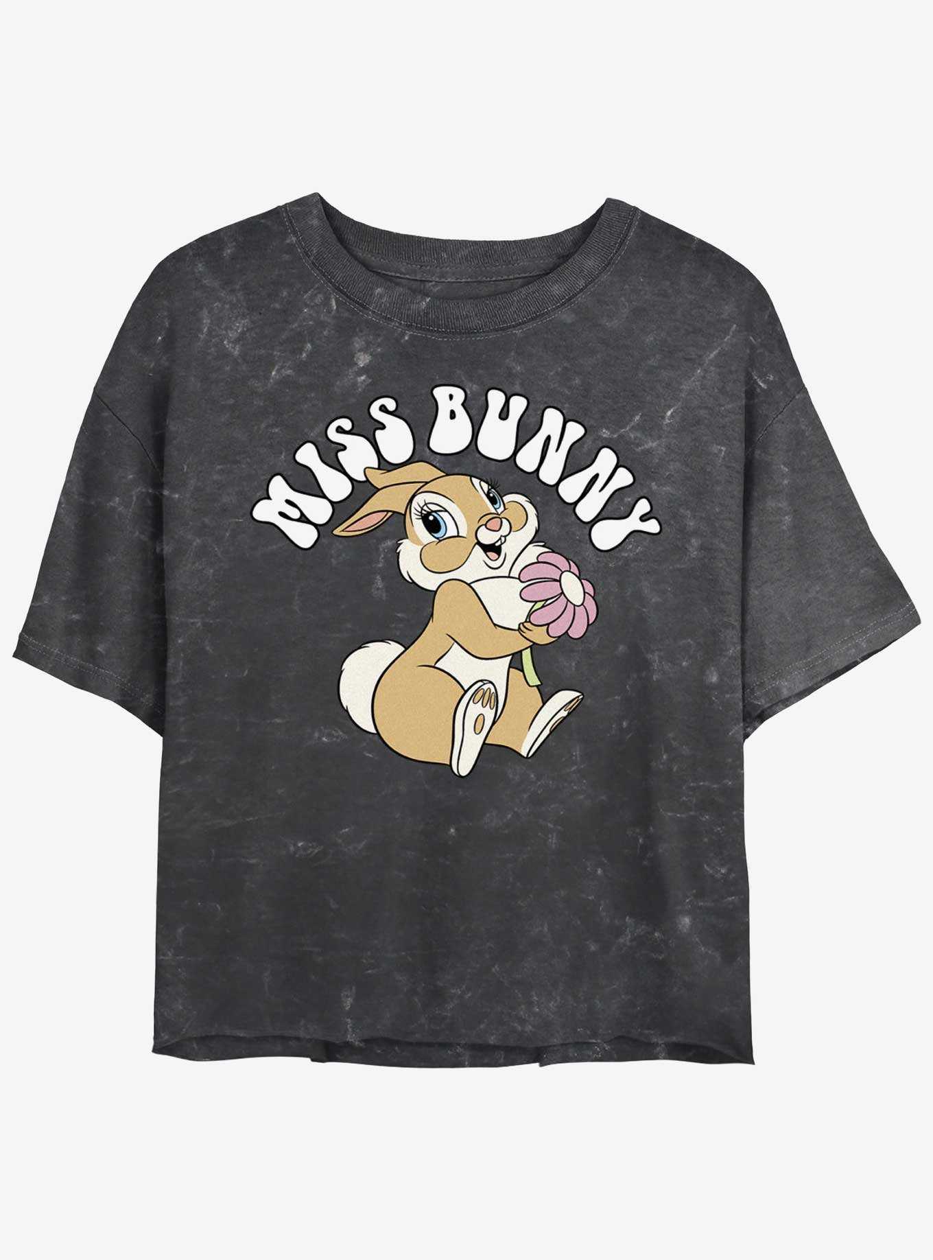 Disney Bambi Miss Bunny Retro Mineral Wash Girls Crop T-Shirt, , hi-res