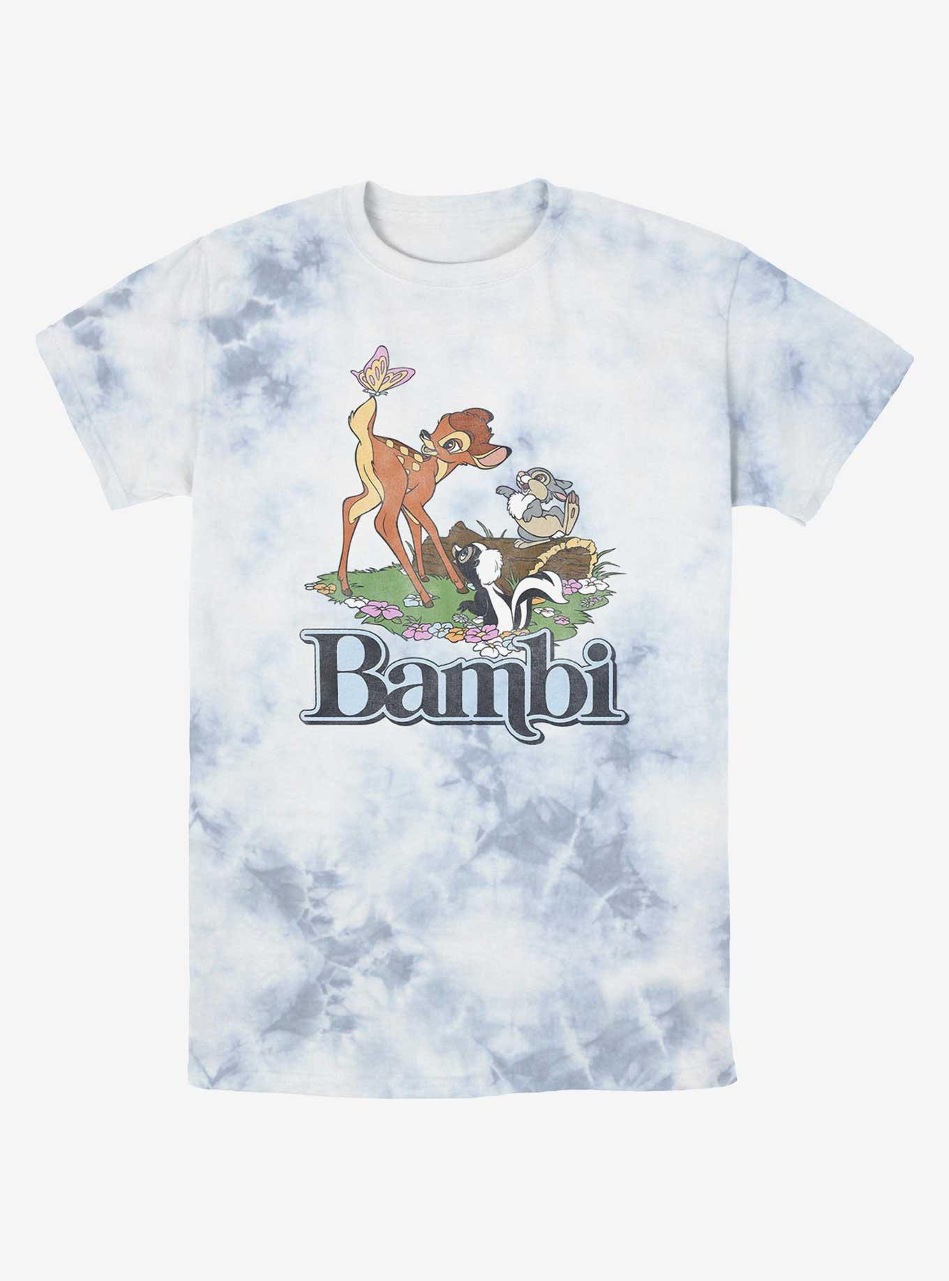 Disney Bambi Forest Friends Logo Tie-Dye T-Shirt, WHITEBLUE, hi-res