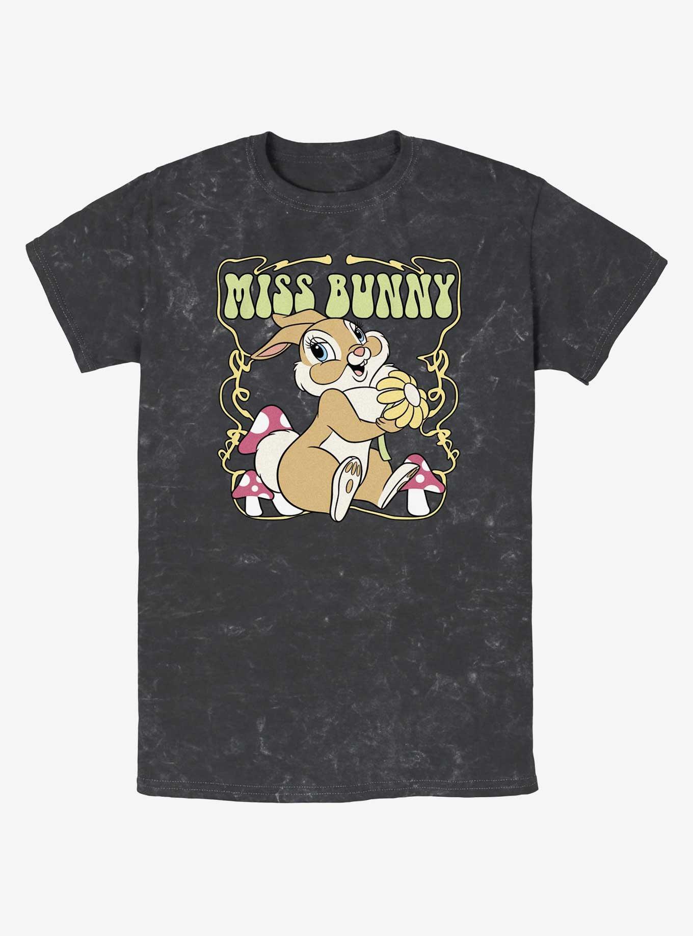 Disney Bambi Miss Bunny Mineral Wash T-Shirt, BLACK, hi-res