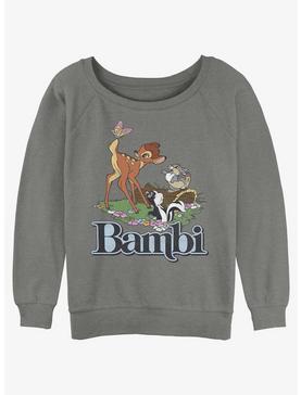 Disney Bambi Forest Friends Logo Girls Slouchy Sweatshirt, , hi-res