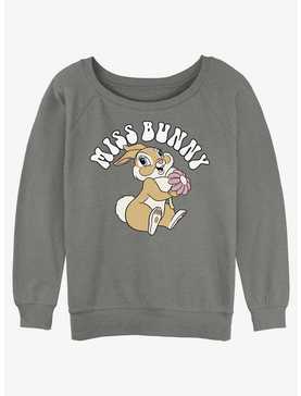 Disney Bambi Miss Bunny Retro Girls Slouchy Sweatshirt, , hi-res