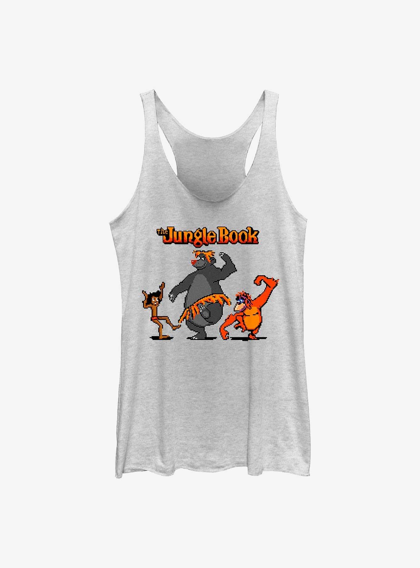 Disney The Jungle Book 8 Bit Jungle Girls Tank, WHITE HTR, hi-res