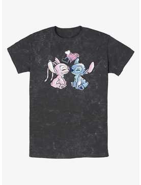 Disney Lilo & Stitch Angel Loves Stitch Mineral Wash T-Shirt, , hi-res