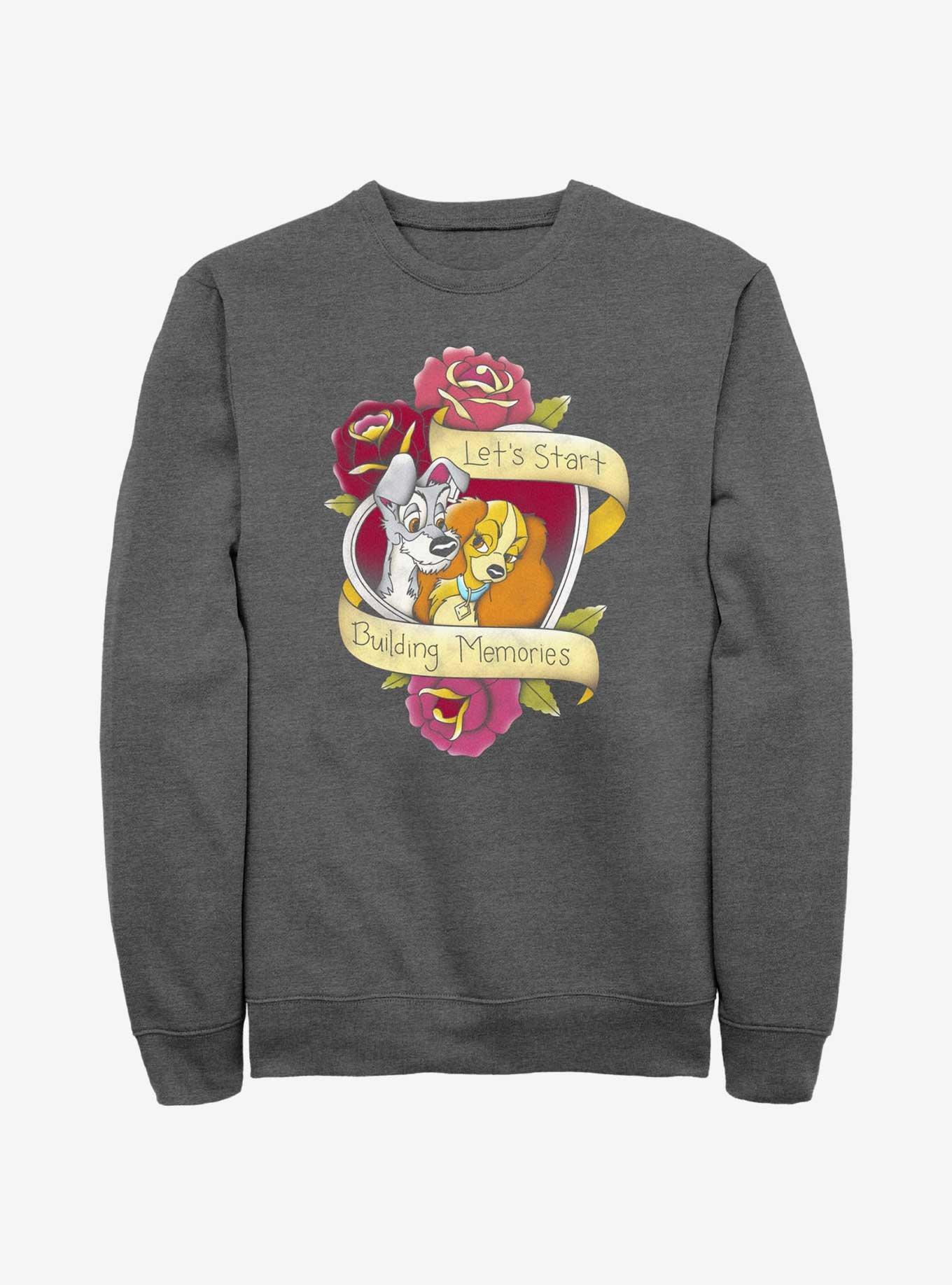 Disney Lady and the Tramp Build Memories Sweatshirt, CHAR HTR, hi-res