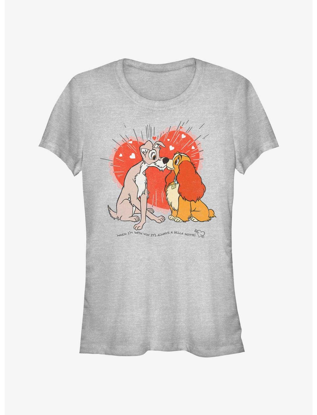 Disney Lady and the Tramp Bella Notte Lovers Girls T-Shirt, ATH HTR, hi-res