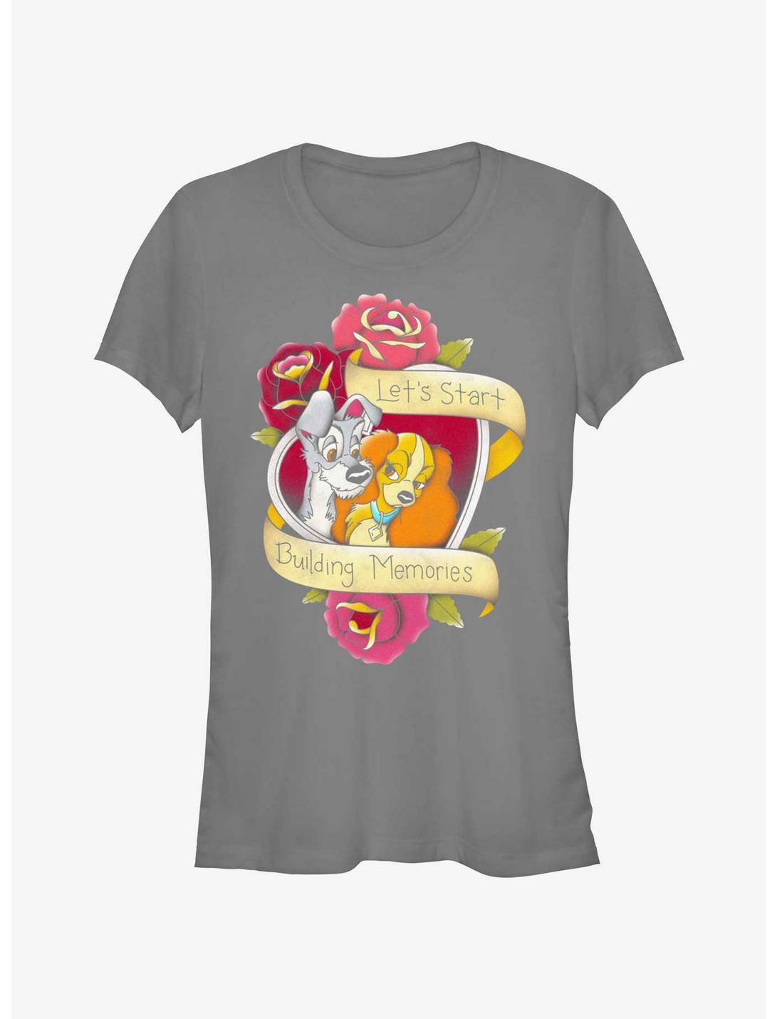 Disney Lady and the Tramp Build Memories Girls T-Shirt, CHARCOAL, hi-res