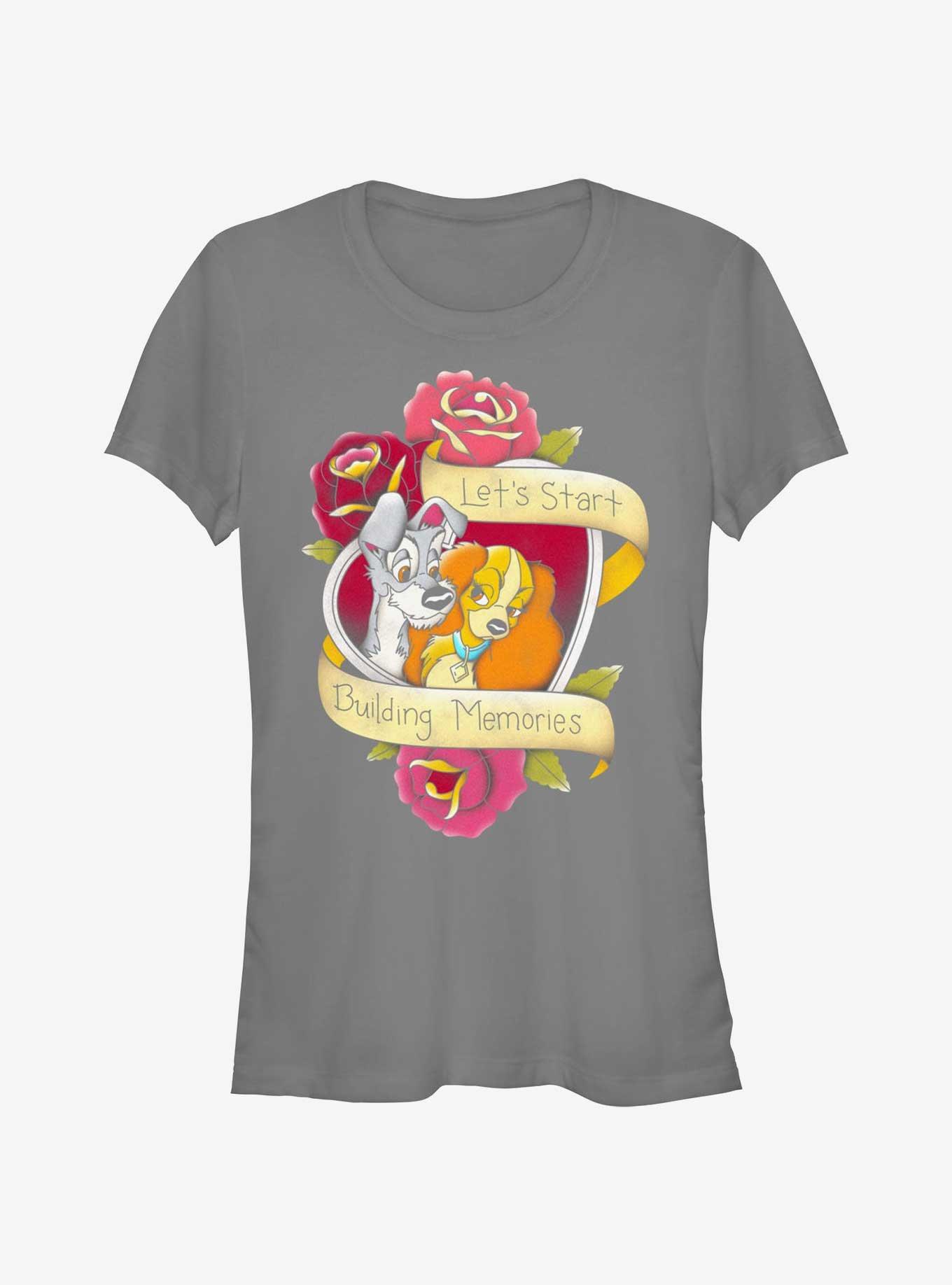 Disney Lady and the Tramp Build Memories Girls T-Shirt, CHARCOAL, hi-res