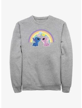 Disney Lilo & Stitch Angel & Stitch Love Under The Rainbow Sweatshirt, , hi-res