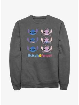 Disney Lilo & Stitch Angel & Stitch Faces Sweatshirt, , hi-res