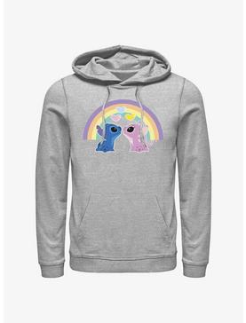 Disney Lilo & Stitch Angel & Stitch Love Under The Rainbow Hoodie, , hi-res