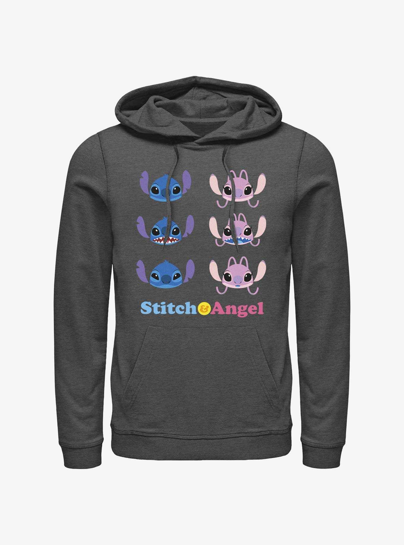 Disney Lilo & Stitch Angel & Stitch Faces Hoodie, , hi-res