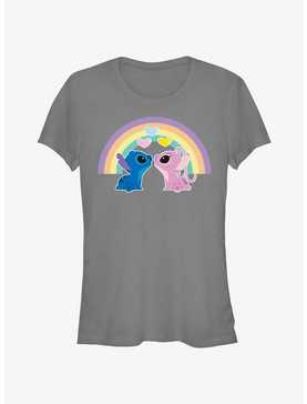 Disney Lilo & Stitch Angel & Stitch Love Under The Rainbow Girls T-Shirt, , hi-res
