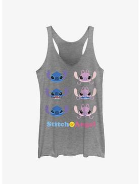 Disney Lilo & Stitch Angel & Stitch Faces Girls Tank, , hi-res