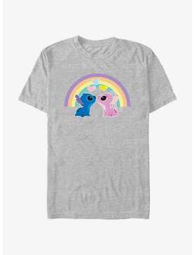 Disney Lilo & Stitch Angel & Stitch Love Under The Rainbow T-Shirt, , hi-res