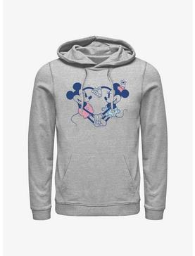 Plus Size Disney Mickey Mouse Heart Pair Hoodie, , hi-res