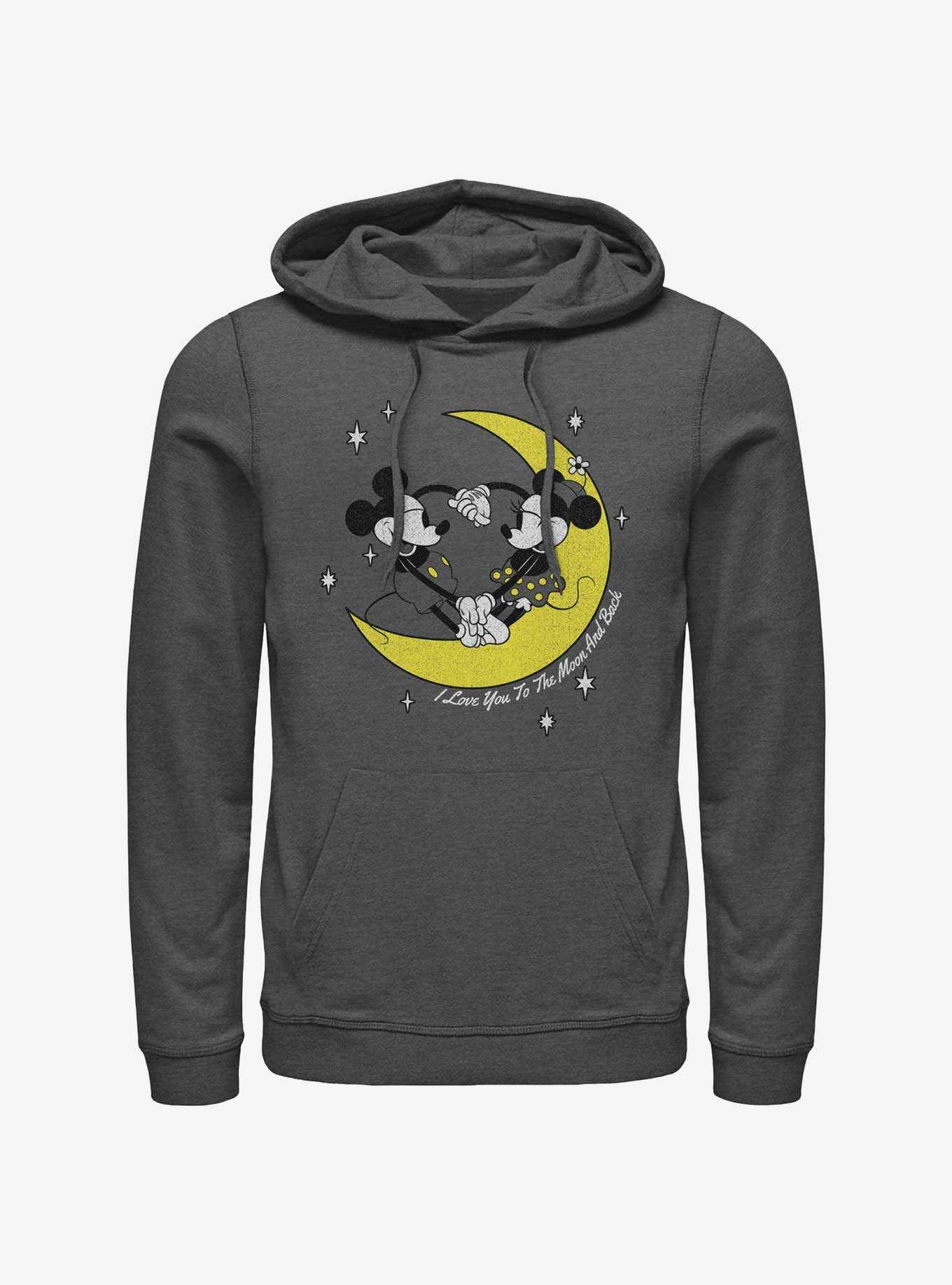 Disney Mickey Mouse & Minnie Mouse I Love You To The Moon And Back Hoodie, , hi-res